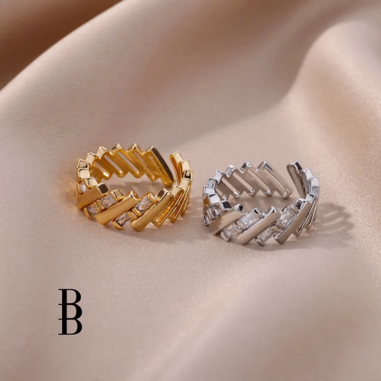 Anillo Geometria Aurea Oro 18k